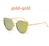 Metal reflective flat lens sunglasses